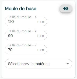 SimForm basic mold settings