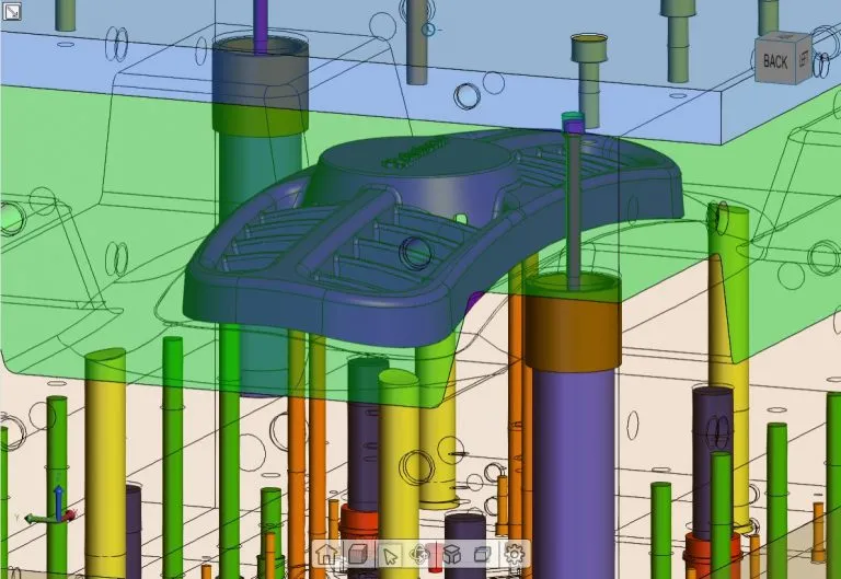 SimForm A mold design without cooling channels